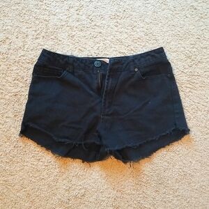 Refuge Black Jean Shorts, Size 6